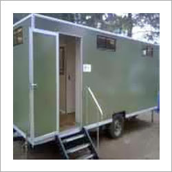 Green Portable Mobile Toilet Van