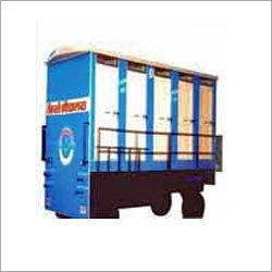 White And Blue Multi Seater Mobile Toilet Van