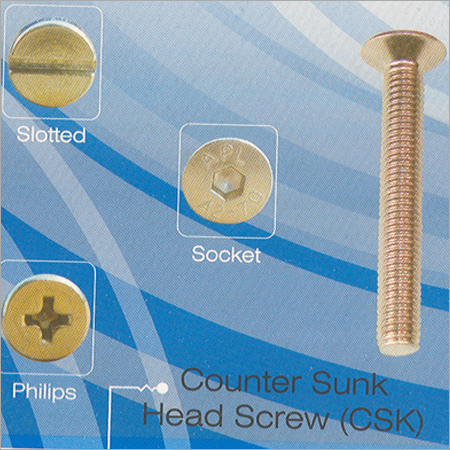 Customer Sunk Head Screw (CSK) - Brass, Metric Thread, Gold Finish | Countersunk, Flush Mount, Corrosion Resistant, Durable, Versatile