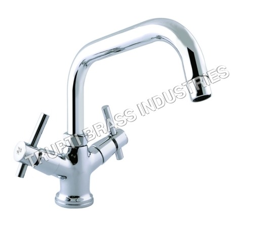Basin Mixer Central Hole With Extended Spout