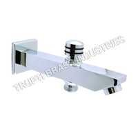 Bath Tub Spout With Wall Flange Cp & Button Attach