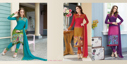 Net Churidar Kurta - Net Fabric 54 Inches Round Neck | Elegant Style Soft Fabric Slim Fit Comfortable Wear
