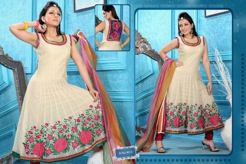 WHITE ANARKALI