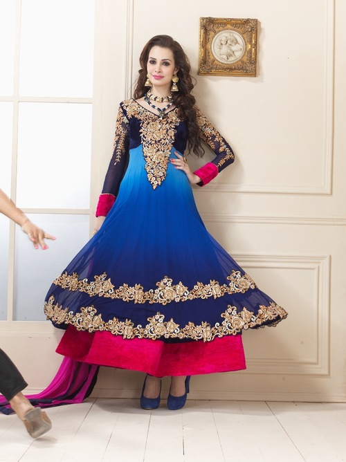 Double Layered Anarkali Suits