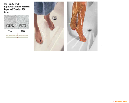 3M Fine Resilient Anit skid Tapes (Bare Foot Application) a 200 Series