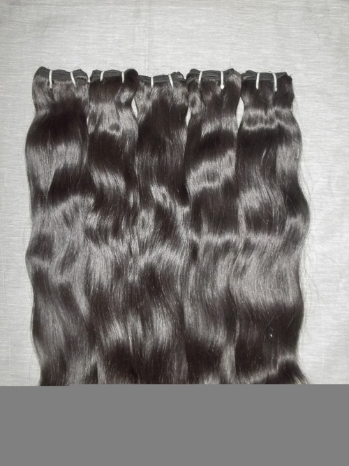 Non Remy Double Drawn Hair - Natural Black, 8-28 Inches, Straight | Glossy Finish, Strong Weft, Easy Styling