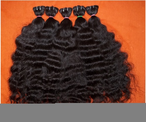 Deep Curly Indian Hair - Indian Hair, 6-70cm, Black, Machine Weft | Soft Texture, Zero Shedding, Lustrous Shine, Hygienic Packaging