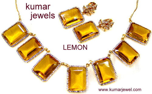 Citrine Stone Necklace.