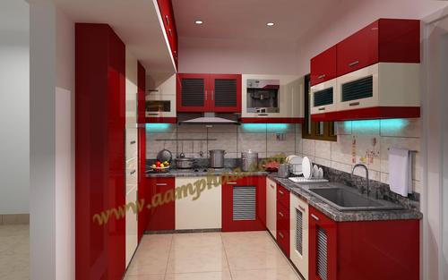 Red Kitchens Design In Thanjavur