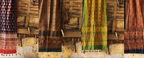 100% Cotton Ajraak Shawls Of India
