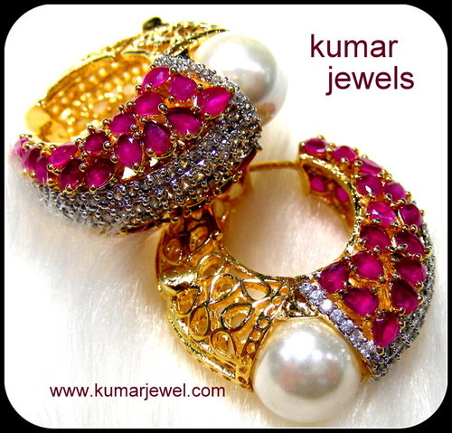 Ruby Hoop Earring.