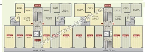 Floor Plan OF A1 & A2 WING : GAYATRI RESIDENCY