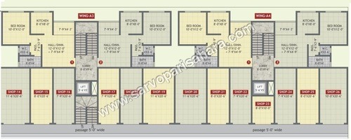 Floor Plan Of A3 - A4 WING