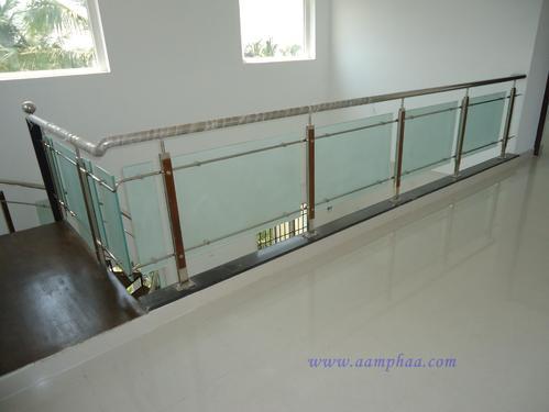 Frosted Glass With Handrail