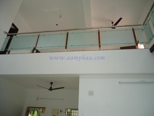Balcony Railing with Frosted Glass