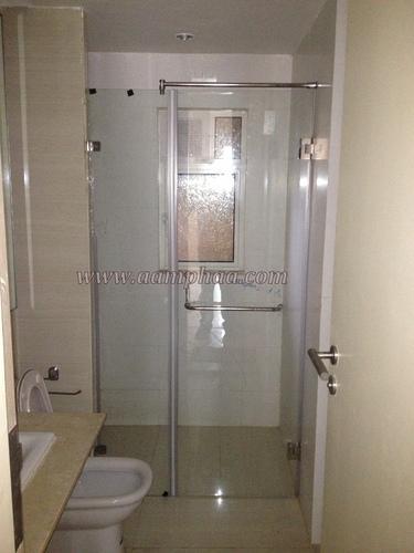 Frosted Glass Toilet Partition Design