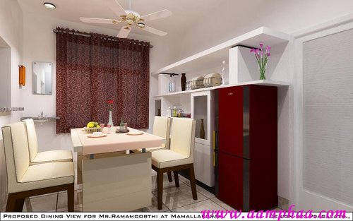 Dining Table With Crockery Unit Images