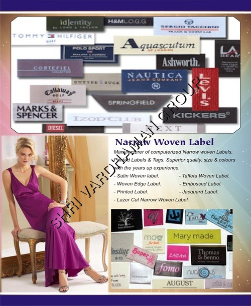 Narrow woven labels