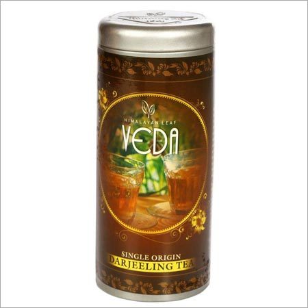 Round Black Tea Tin Box