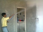 Wall Putty Spraying - Wall Putty, 50x30x20 cm, White | Fast Application, Smooth Finish, Adjustable Nozzle