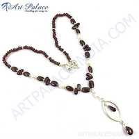 New Natural High Quality Garnet Beads Necklace Jewelry, Beaded Jewelry