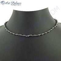Jewelry Fashion Gunmetal Silver Necklace Wholesale India, Beaded Jewelry