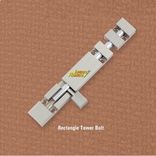 Rectangle Tower Bolt - Brass, Sizes: 4 Inch, 6 Inch, 8 Inch, 10 Inch, 12 Inch | Polish Finish, High Strength, Durable Design, Ideal for Doors & Windows