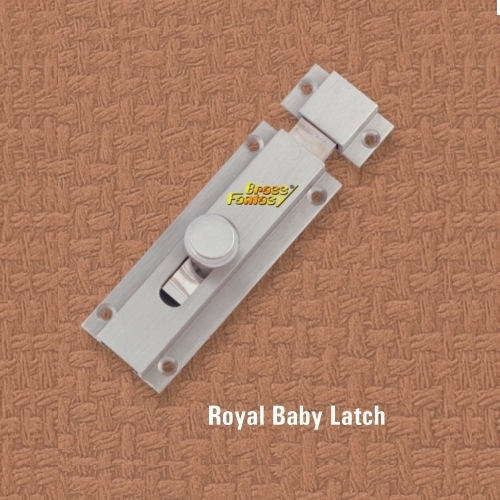 Brass Round Baby Latch - 12MM, Silver Polish Finish | Rust Proof, Minimal Maintenance, Sturdy Design