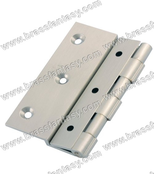 L- Lock Type Hinges - Brass, 75x19x19 mm, Polished Silver Finish | Corrosion Resistant, Available in Multiple Sizes and Finishes