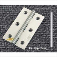 Brass Butt Hinges - 2mm, Small To Large Sizes, Polished Silver Finish, Superior Build Quality