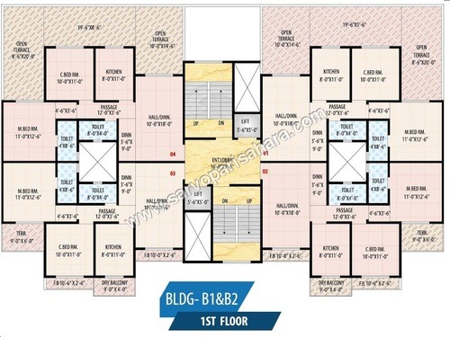 Building B1 & B2 : 1st Floor Plan