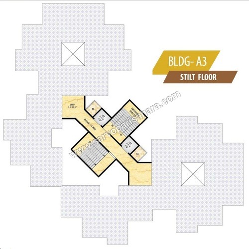 Building A 3 : STILT Floor Plan - Variable Dimensions, Brown | Space Planning, Efficient Design, AutoCAD Format