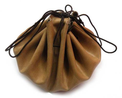 Leather Pouches - Genuine Leather, Variable Dimensions, Brown Color | Durable Leather, Easy Closure, Elegant Design, Gift Ready, Versatile Use