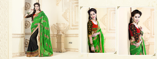 Green Party Wear Saree