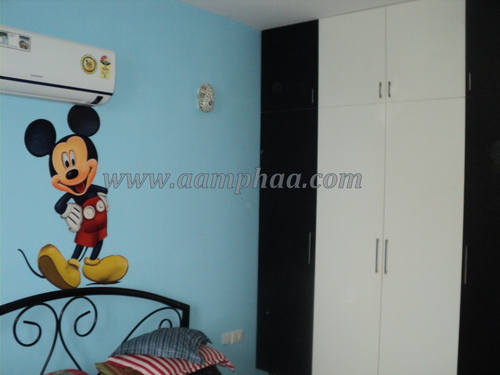 Kids Bedroom Micky Mouse Texture Painting