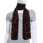 Damask Motif Velvet Scarf