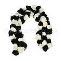 Fur Winter Scarves - Fur 70cm X 20cm, Black And White | Warmth, Cozy, Stylish, Soft, Durable, Trendy