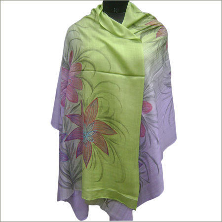 Fine Wool Print Stole