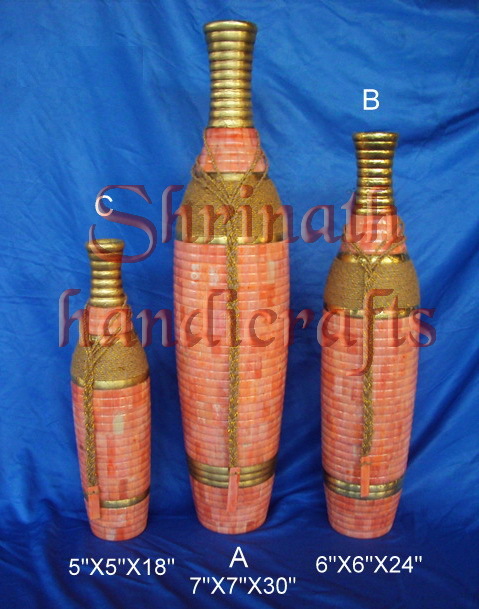 Pink Bone flower Vase