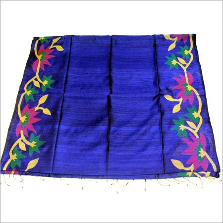 Floral Print Silk Saree