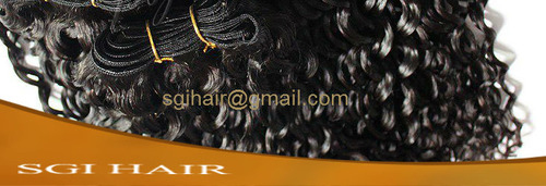 Human Hair Curly Weft