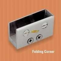 Brass Folding Corner Bracket - Available In 50x8 Mm & 50x12 Mm Sizes, Silver Polish Finish | Durable Brass Material, Suitable For Various Furniture