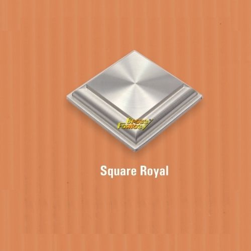 Silver Square Royal Mirror Cap