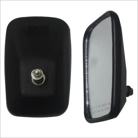 Mirror Head Piaggio Ape Bs2 - Plastic and Glass, 10x15cm, Black | Clear Visibility, Easy Installation, Durable Clamp Mount