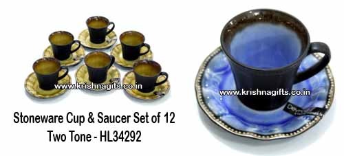 Stoneware - Cup Saucer Set TwoTone