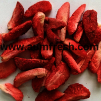 Organic Freeze Dried Strawberry Pieces - Quarter Sized Slices, Pink Color | Sweet Taste, Freeze Dried Grade, Max Moisture 5-7%