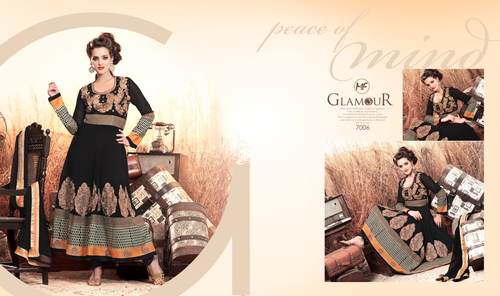 Glam7006 - Polyester Blend, 54 Inches, S-XL | Floral Embroidery, Zip Closure, Round Neck, Long Sleeves, Elegant Design