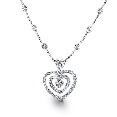 Stylist Heart Shape Diamond Pendent