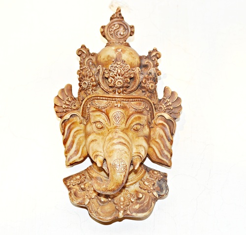 Wall Mask - Brass, 10x8 inches, Antique Finish | Hand-Carved, Intricate Design, Unique Style, Elegant Decor, Spiritual Appeal, Wall Mountable