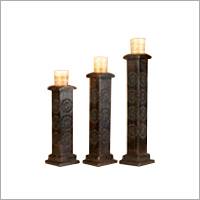 Wood Candle Stand